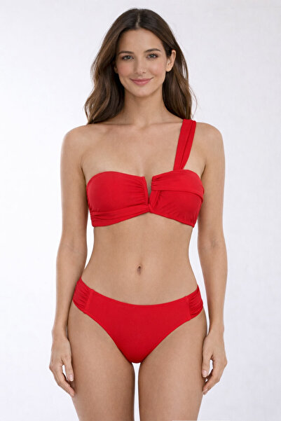 AYYILDIZ 3400 Червоний бікіні з одним плечем