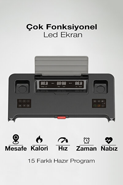 Proforce Lento Ayarlanabilir Koşu Bandı Led Ekran, Kolay kurulum, Katlanabilir, 0-14km/sa