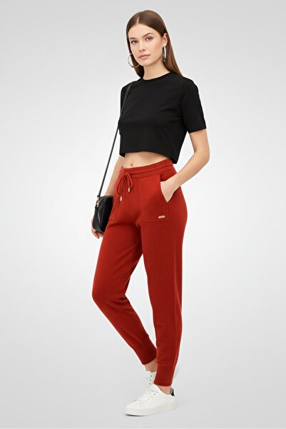 Boss By Hugo Boss Women Regular Fit Plain Sweatpants, Maroon