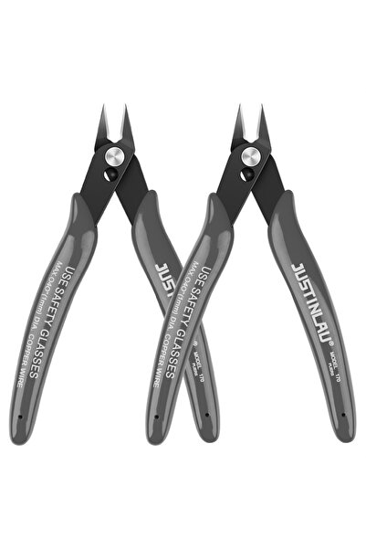Choice20 Grey 2Pcs Mini Nose Cutting Plier Electrical Wire Cable Cutter Metal...
