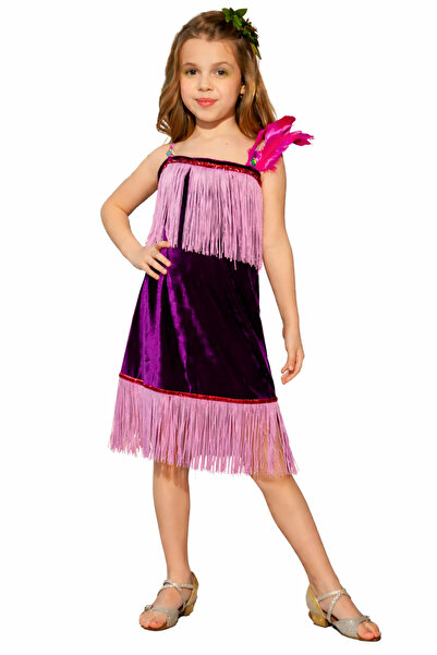 fustite cu luminite Rochița de Dans Modern, Superbă cu Franjuri și Pene Premi...