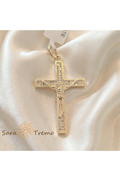 SaraTremo Позлатен кръст Divine Touch