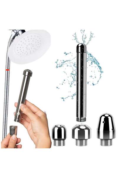 Obsessia ® Clean dus intim, din aluminiu, jet poros, doua capete interschimba...