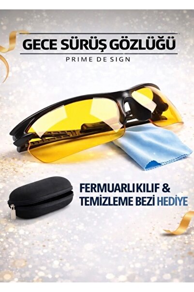 Charlotte Candle Prime Gece Görüş Ve Sis Gözlüğü Özel Kutulu Gözlük Silme Bez...