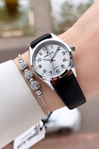 Daniel Klein Case Silver Cord Black Color Numbered Gift Packaged Women's Wris...