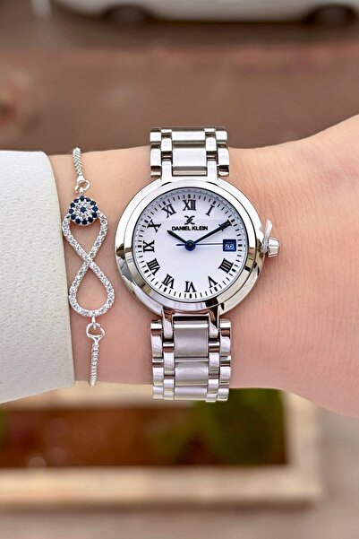 Daniel Klein Silver Renk 30,5 mm 24 Ay Garantili Kadın Kol Saati ve Bileklik