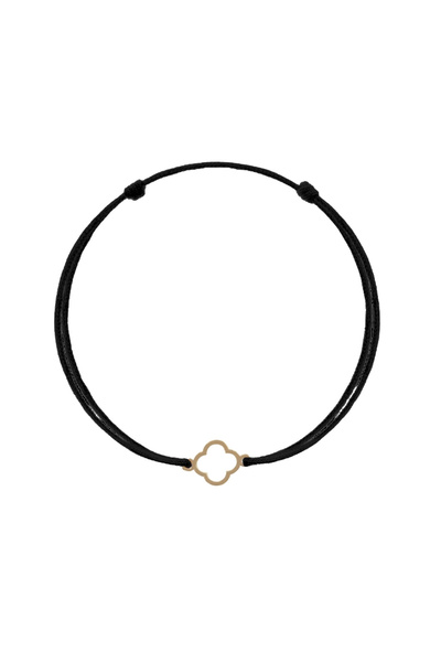 Bijuteria SORELLY Bratara Aur 14k Snur Floare Negru