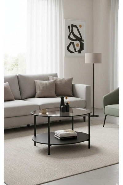 Luxury Home Black/Grey Coffee Table - EI-101
