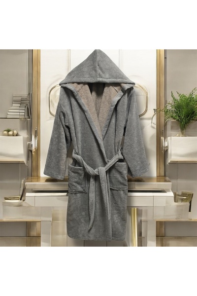 MYSOFTHOME Triga Bathrobe with Hood 100% Cotton