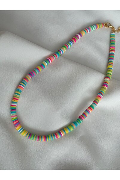 HERCY قلادة فيمو الصيفية الملونة