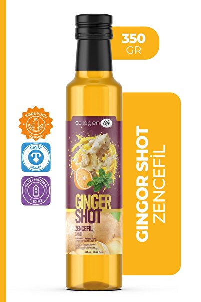 COLLAGEN LIFE Ginger Shot Portakal, Zencefil, Zerdeçal, Bal, Nane Özü, Hibisk...