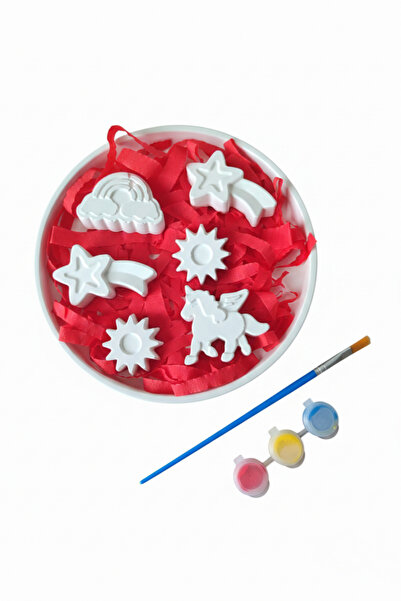 MOODİE ATÖLYE 4'lü Taş Boyama Seti 3D - Çocuk Gelişimi Boyama Hediyelik, Kend...