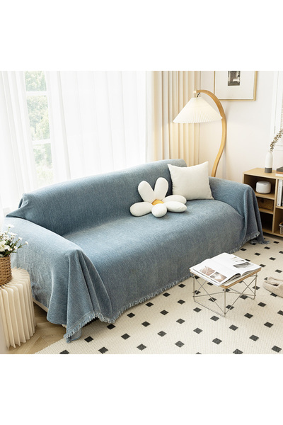 Generic 180*300cm-Geometric Jacquard Plush Warm Sofa Couch Cover, Soft Funny ...