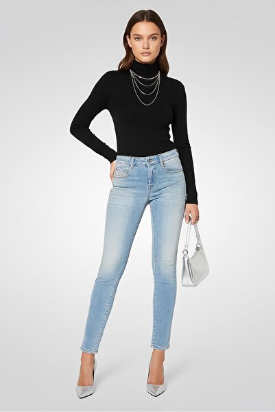 Diesel Women D-Ollies-T Slim Fit Washed Stretchable Jeans, Blue