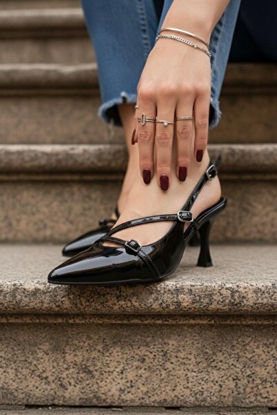 marinarosse Women's Esten Black Patent Leather Classic Heeled Shoes Mrrs.1100...