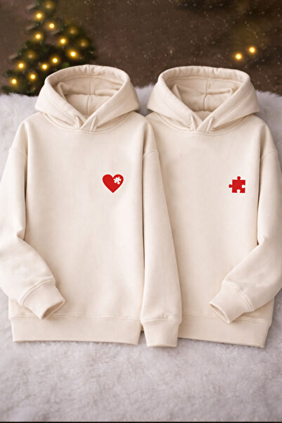 MODA Puzzle cu inimă Cadou de Ziua Îndrăgostiților, tricou februarie, hanorac...