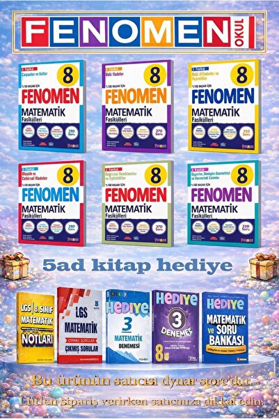 Fenomen Yayıncılık fenomen 8.sınıf matematik Fasikülü 7 den 8 e Geçenlere Mat...