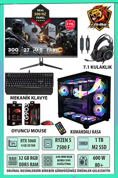 TOPLAMA SPEED 27 İNÇ 240 HZ RTX 5060 FULL SET GAMİNG BİLGİSAYAR