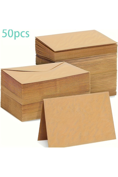 Choice 50 قطعة من مغلفات ورق الكرافت الفاخرة (20/50 قطعة) - مثالية لبطاقات ال...