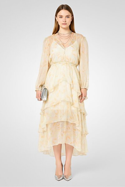 Maje Women Textured Midi Dress, Multicolor