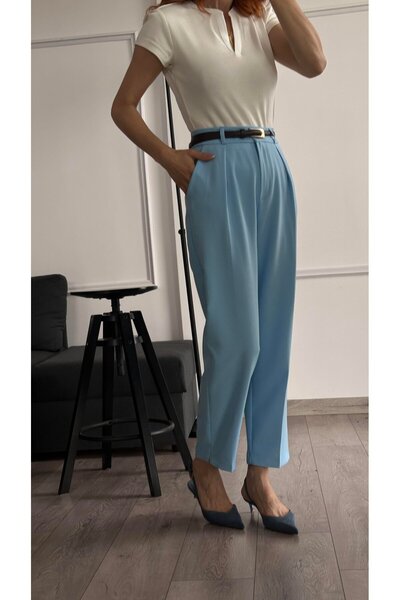 MADAME MELEK ZR Original Brand Панталони от плат с морковна шарка