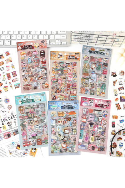 Choice All TIANZI 6 sheets Cute Magazine Scrapbooking Stickers Book DIY Junk ...