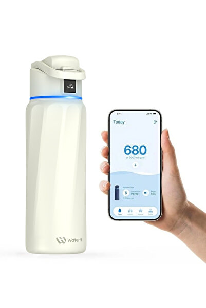 WATERH Boost Akıllı Termos | Hidrasyon Takibi Yapan, Yalıtımlı 946 ml/ 32 oz ...