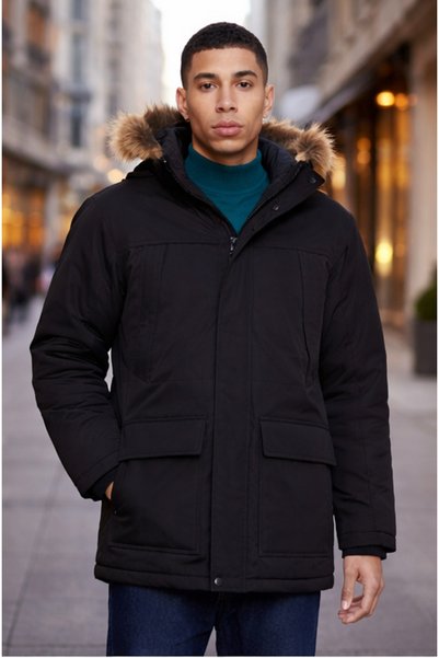 Jack & Jones Geaca parka de iarna barbati marimea M neagra
