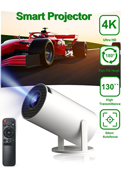 DYSWEI A smart projector that supports 1080p, compatible with HDMI/USB/smartp...