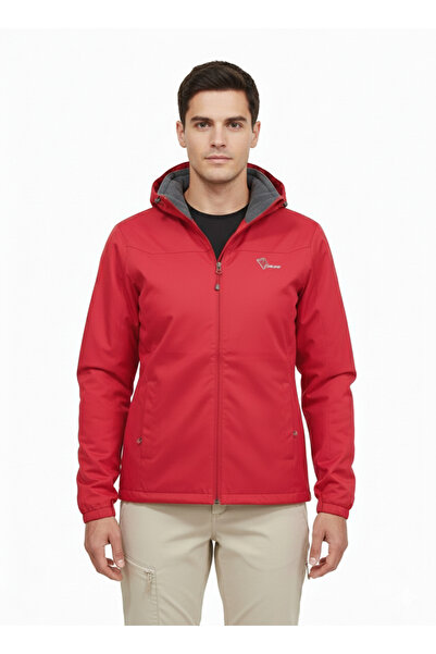 Ziege - Playoff Red Hooded Raincoat & Windbreaker Technical Jacket