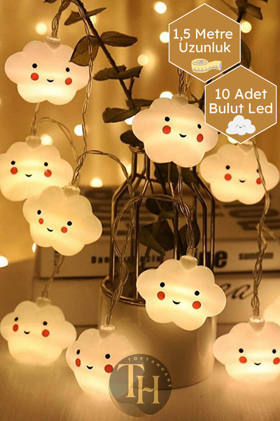 Winnie Baby Bulut Led Işık Aydınlatma Sevimli Bulut Tasarımlı 10 Bulut Led Iş...