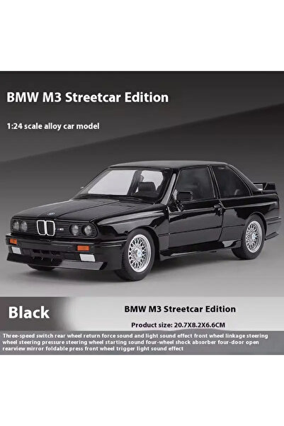 Choice Black-boxed 1:24 1988 BMW M3 E30 Alloy Sports Car Model Diecasts Metal...
