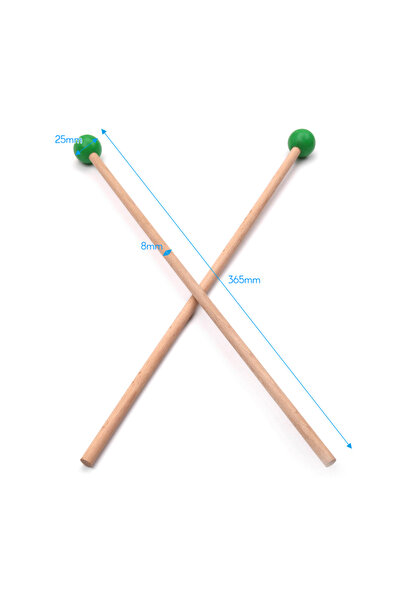 Choice Green 1 Pair Professional Xylophone Marimba Mallet Drumsticks Percussi...
