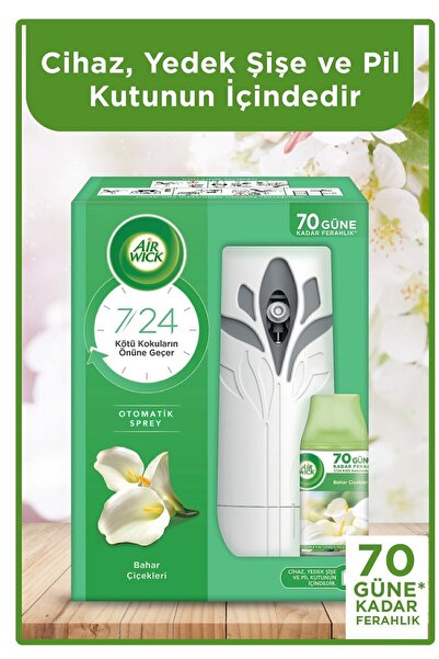 Air Wick Oda Kokusu Freshmatik, Otomatik Sprey Makine + Bahar Çiçekleri Yedek Sprey 250 ml