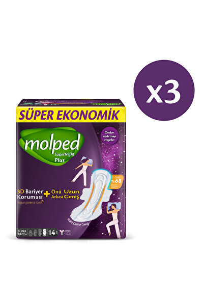 Molped Supernight Long Front Super Night Plus Advantageous Giant Opportunity 42 Pieces