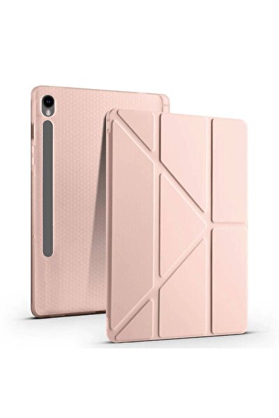 Fuchsia Galaxy Tab S9 Fe Plus 12,4 inç Uyumlu Fuchsia Kalem Bölmeli Stand Öze...