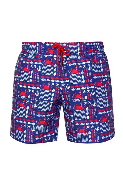 ANEMOSS Crab Men's Swim Short with Three Pockets, Mesh Inside, Elastic and La...