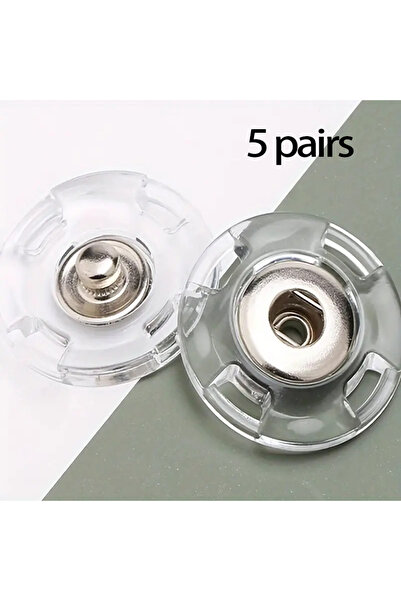 Choice 5piar 5/10piars Transparent Fastener-23mm DIY Invisible Snap Fastener ...