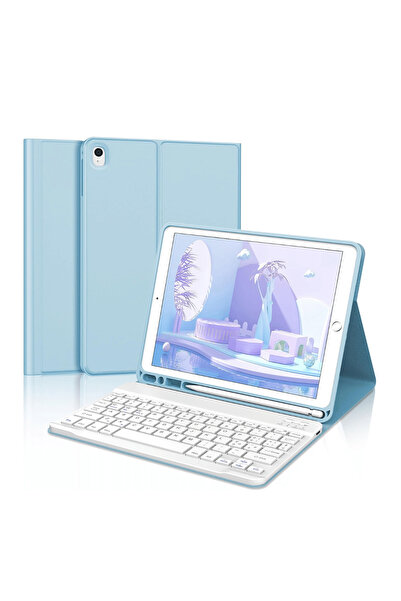 Fuchsia Qpen iPad Air 2 9.7 inç  Uyumlu Klavyeli Tablet Kılıfı