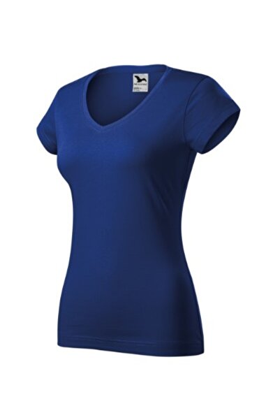 Malfini Tricou damă, croială V-neck 162, albastru S