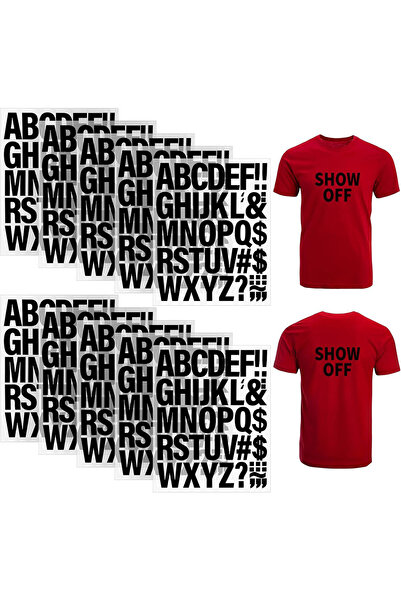 Choice ٥ أوراق سوداء من حروف وأرقام قابلة للكي، حروف من الألف إلى الياء، ملصق...