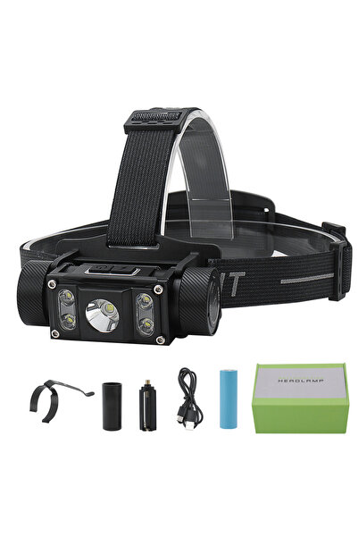 Choice مصباح أمامي LED قوي من نوع TYPE-C قابل لإعادة الشحن ببطارية 21700، مقا...