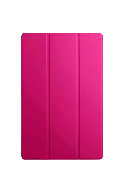 Fuchsia Galaxy Tab S7 FE 12,4 inç ile Uyumlu Koruyucu Smart Folyo İnce Sert A...