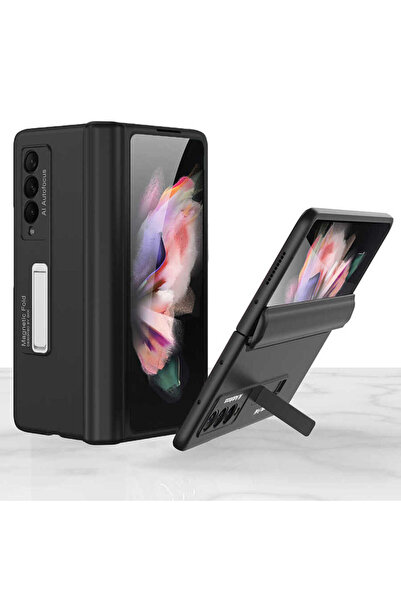Fuchsia Galaxy Z Fold 3 M-Magnet Standlı Kılıf 360° Tam Koruma