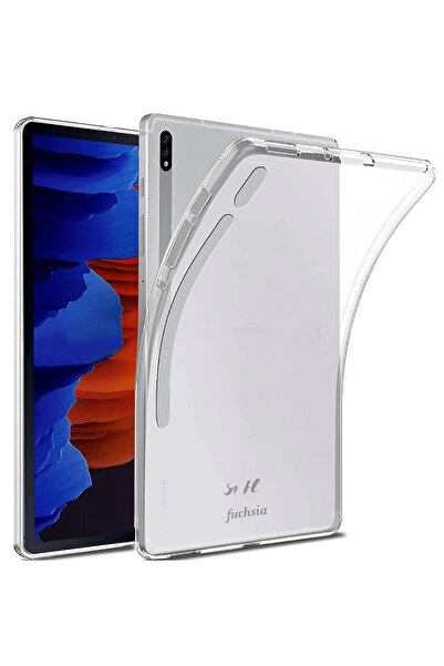 Fuchsia Galaxy Tab S9 FE 10,9 inç Uyumlu Silikon Yumuşak Darbeye Dayanıklı Şe...