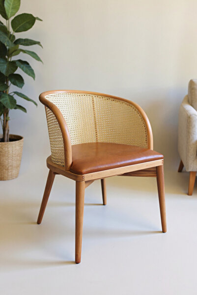 KleinHaus Furniture Vera Hazeranlı Ahşap Sandalye (Kişiselleştirilebilir Renk...