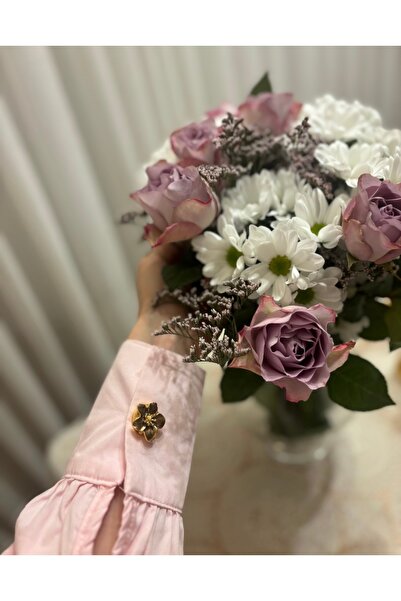 faden official 2 adet Kahverengi çiçek tak-çıkar düğme broşu