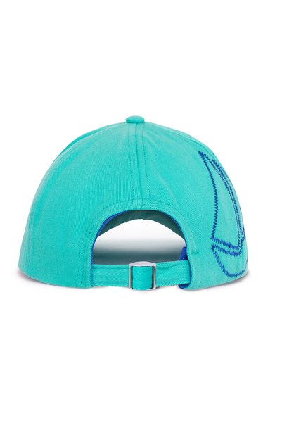 ANEMOSS Sailboat Embroidery Baseball Cap – Turquoise Cotton Unisex Nautical Summer Hat