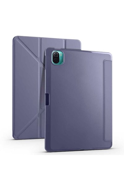 Fuchsia Xiaomi Mi Pad 5 Kalemlikli Standlı Katlanabilir Tablet Kılıfı