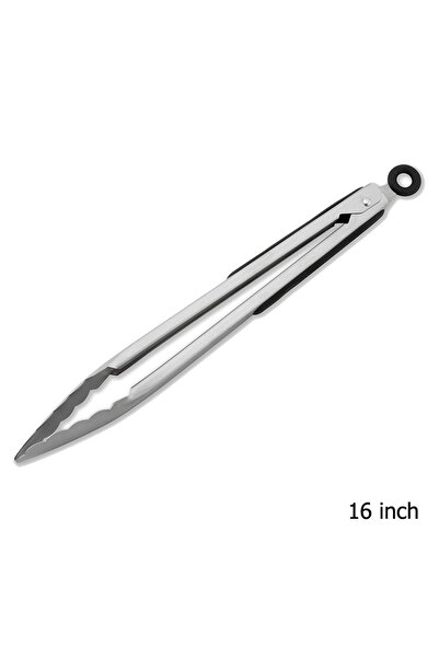 Choice 16 inch 9/12/16 Inch Long Bbq Tongs Non-Slip Handle Stainless Steel Fr...